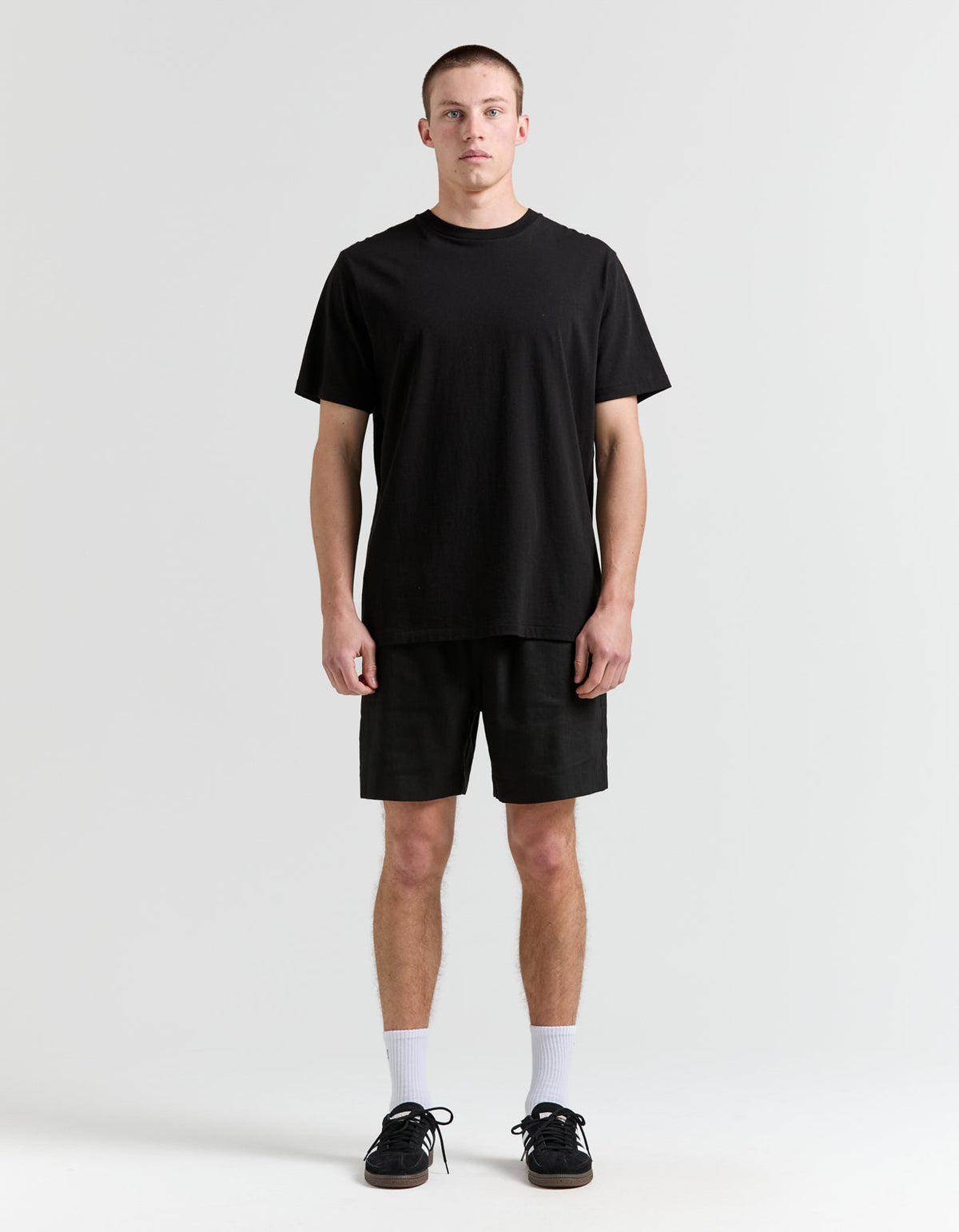 Jose Linen Blend Walkshort - Black