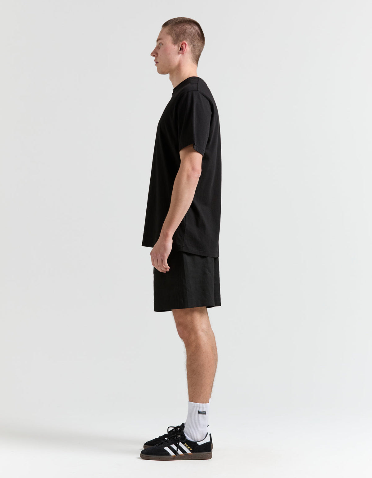 Jose Linen Blend Walkshort - Black