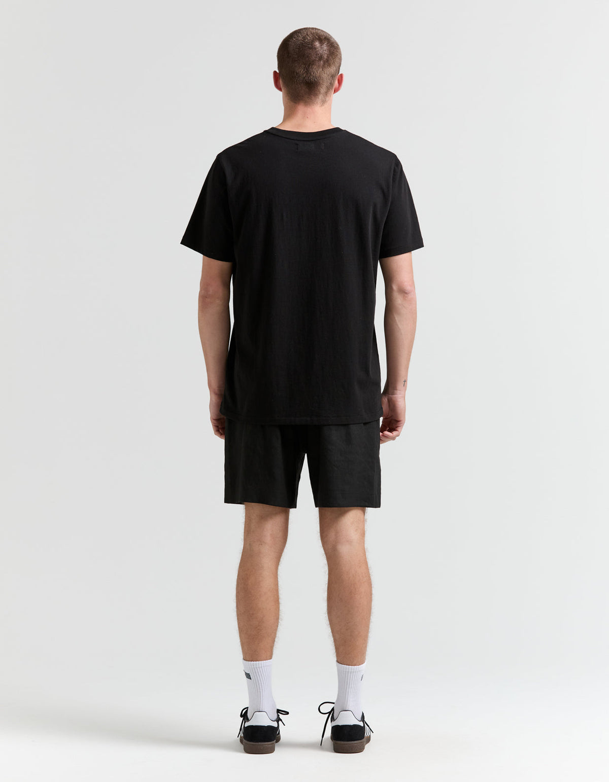 Jose Linen Blend Walkshort - Black