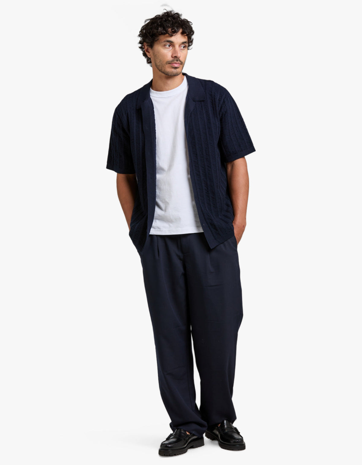 Aloha Knit Shirt - Navy