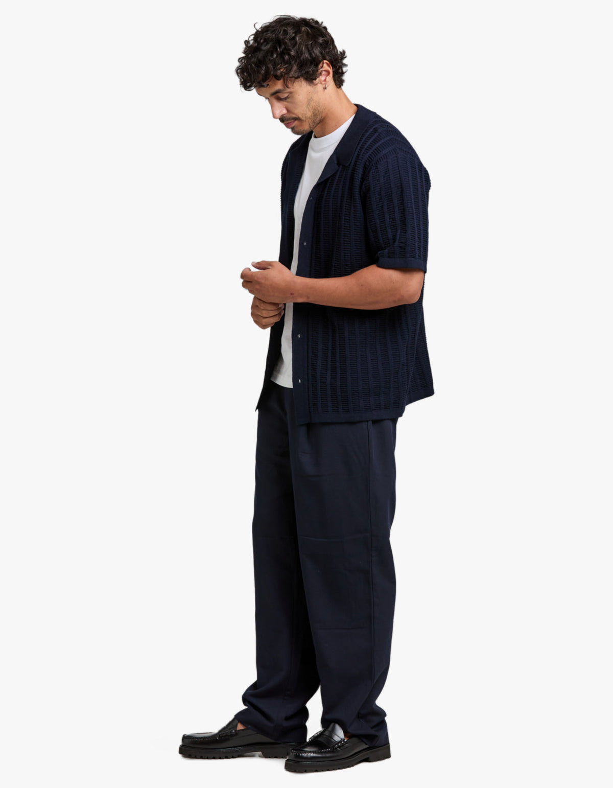 Aloha Knit Shirt - Navy