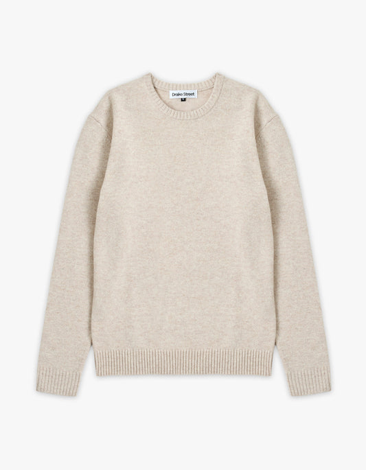 Shoal Wool Knit Crew - Oatmeal