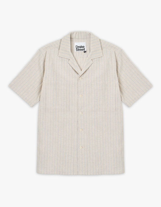 Irving Shirt - Oat/Blue