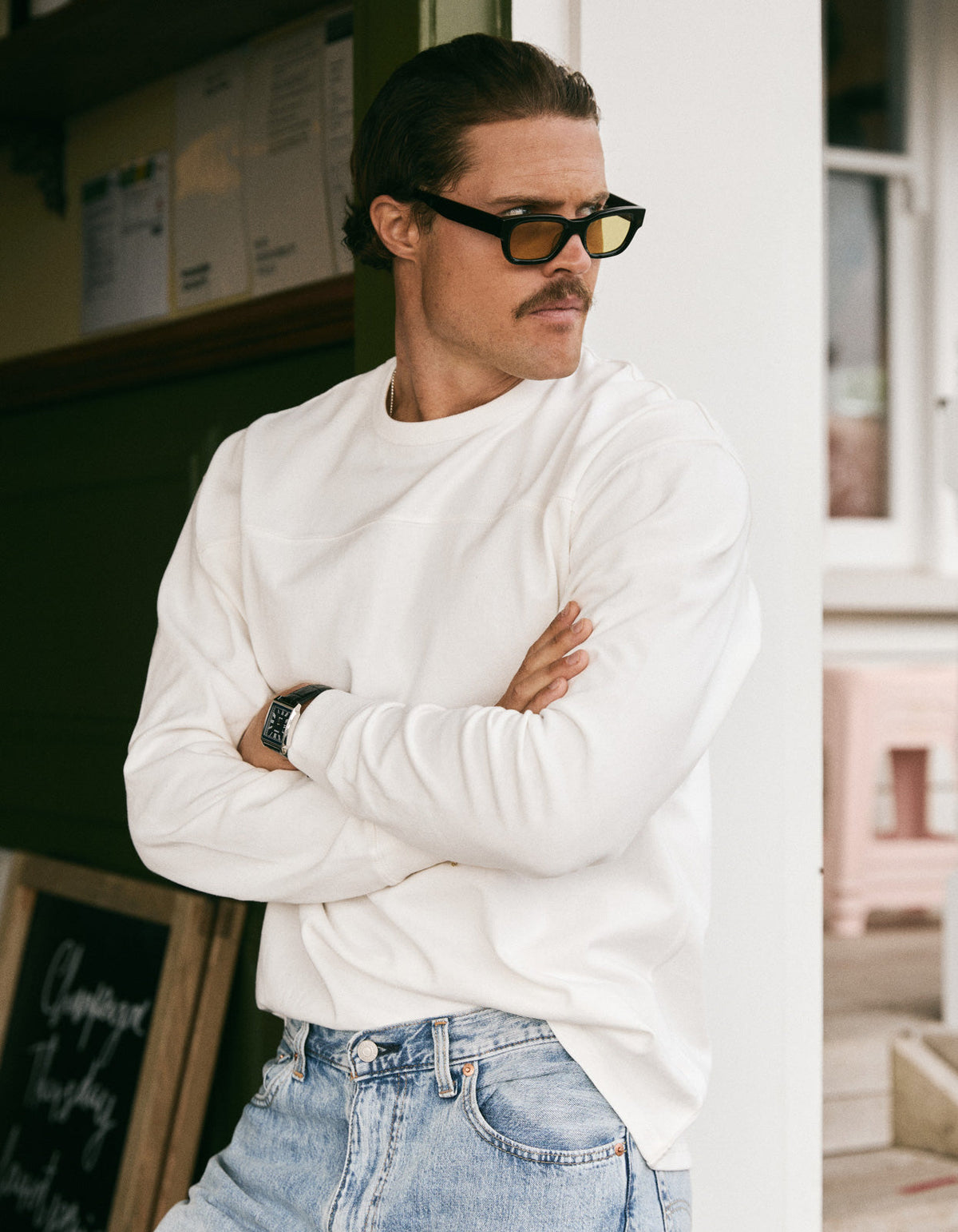 Forza Varsity L/S - White