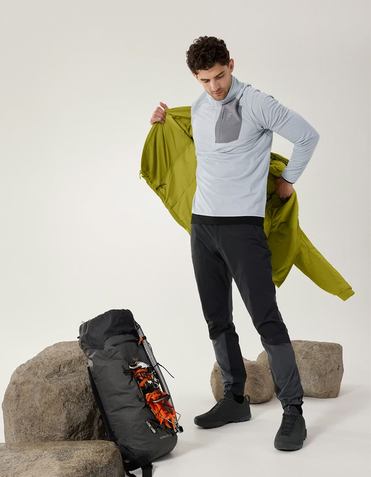 Delta 1/2 Zip Sweat Mens - Solitude/Void