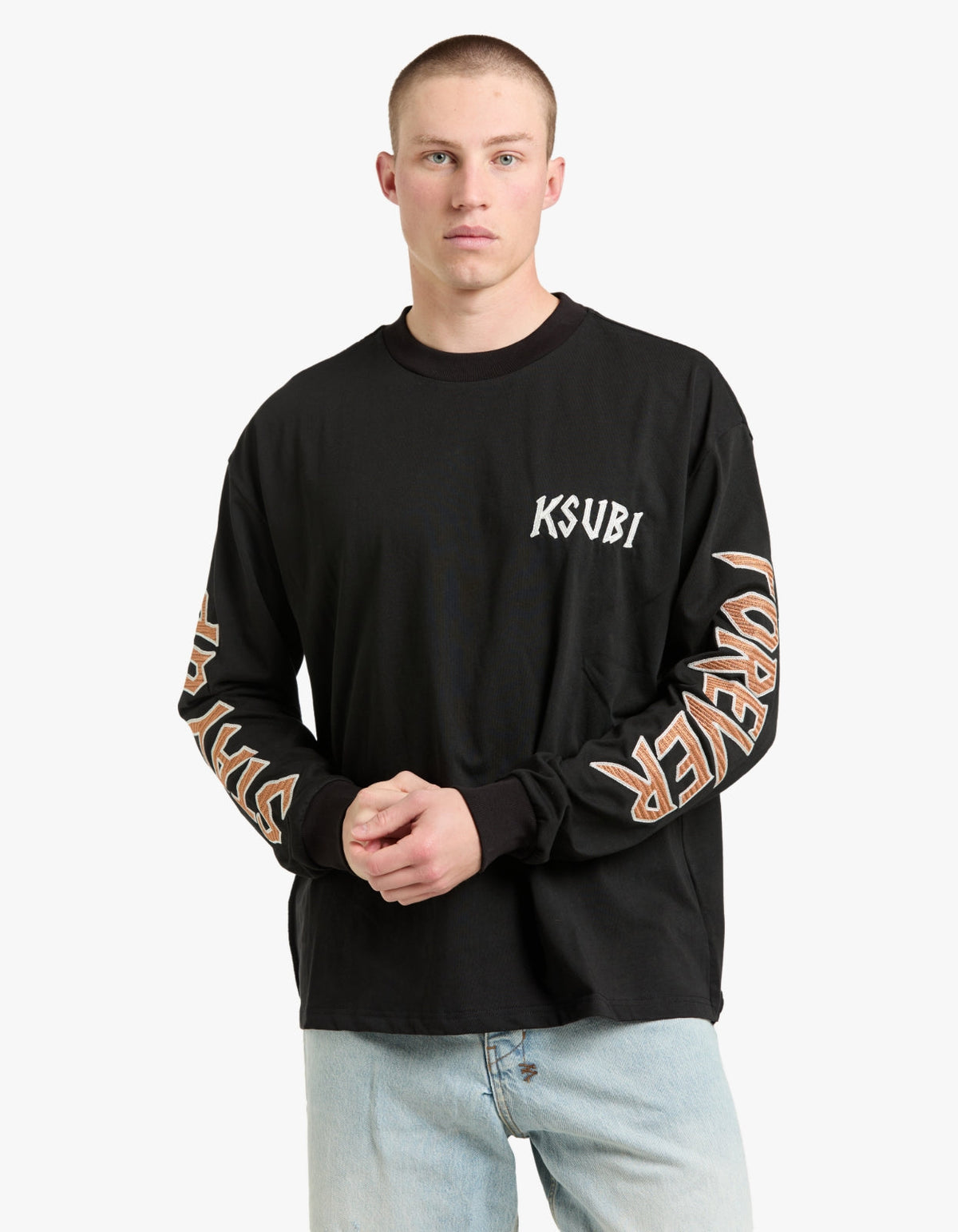 Stay Up Ekcess L/S Tee - Jet Black