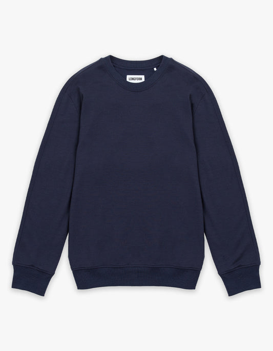 Mens Foundation Merino Sweatshirt - Navy