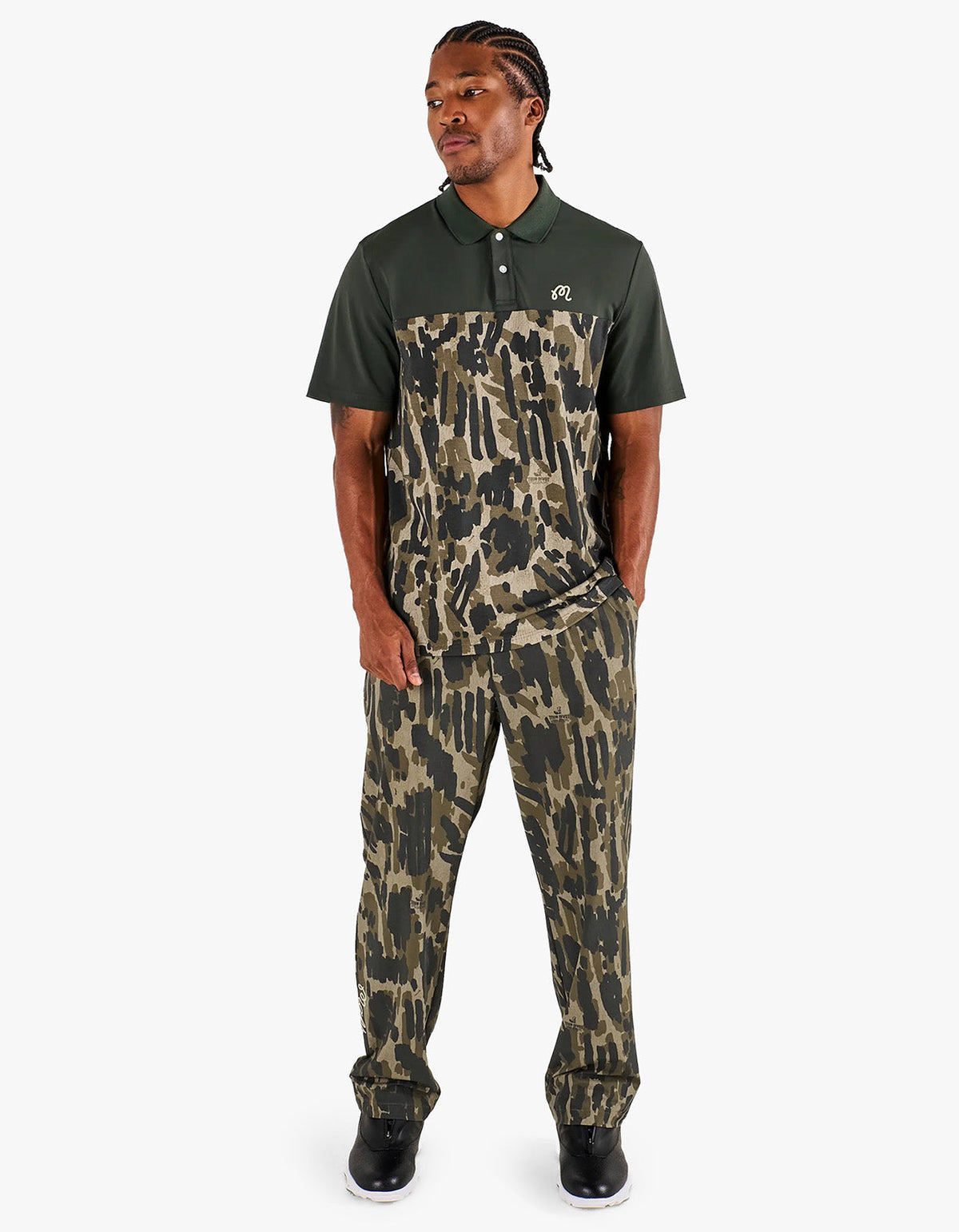 Tour Divot Camo Polo - Bark Camo