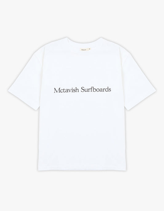 Boxy Serif Tee - White