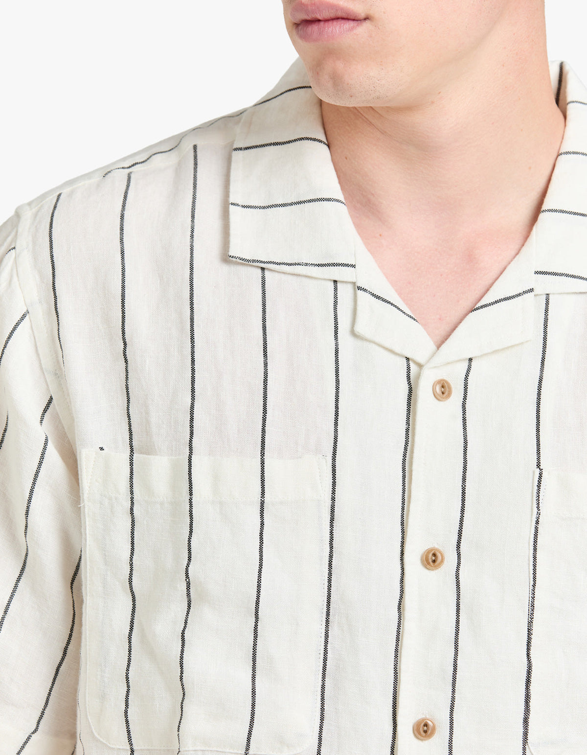 Linen Stripe Shirt - White Multi