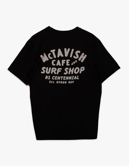 Surf Shop Cafe Tee - Black
