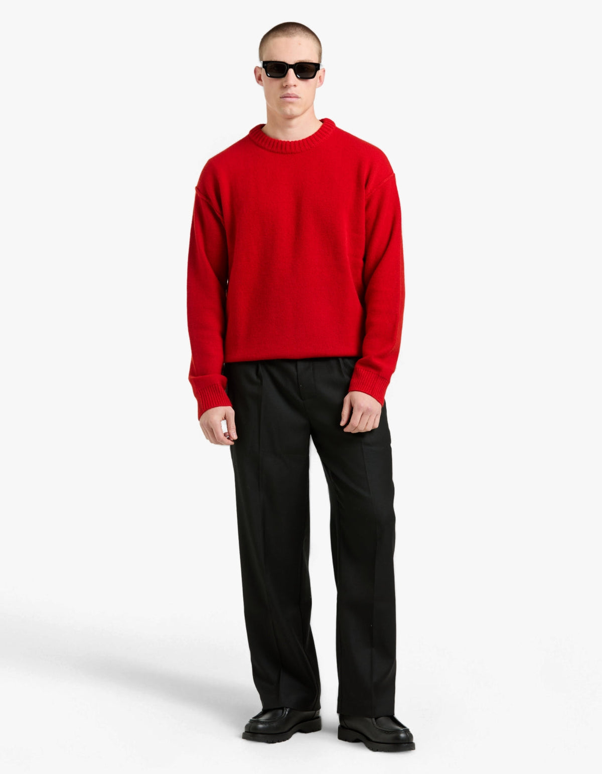 Reverse Seam Knit - Red
