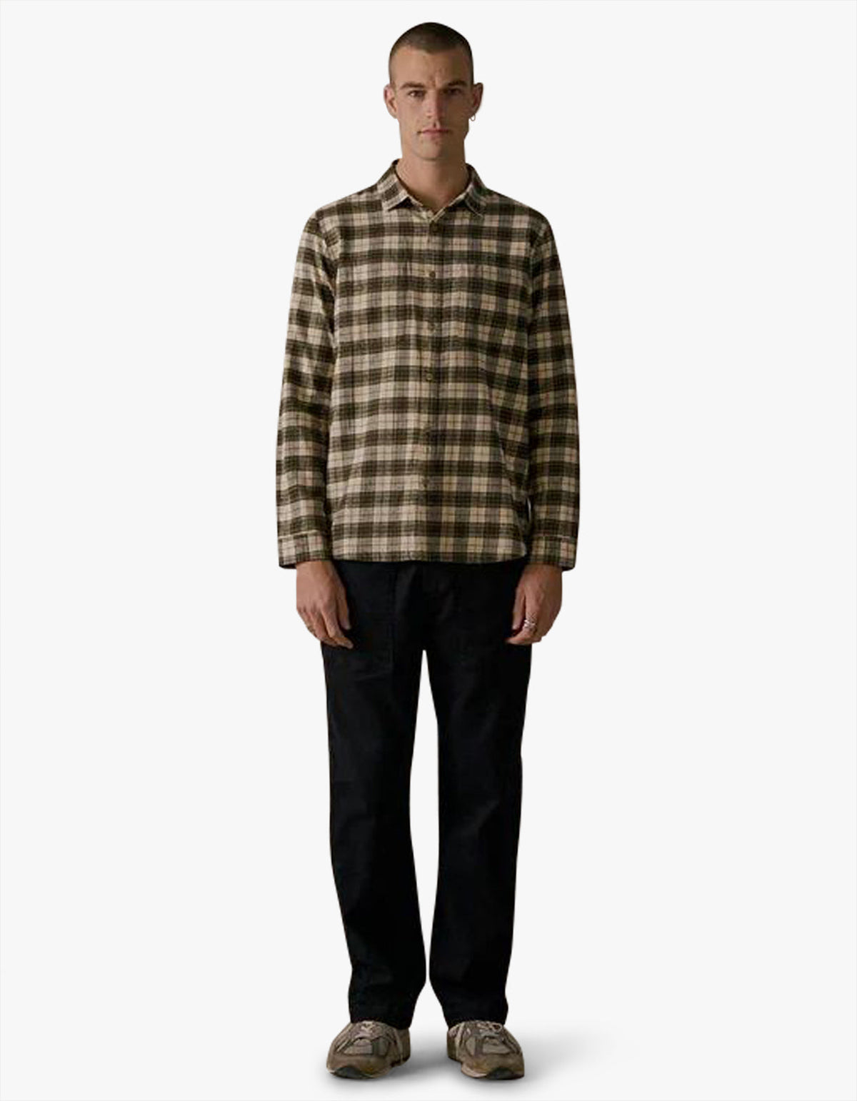 House Check Flannel Shirt - Green Multi