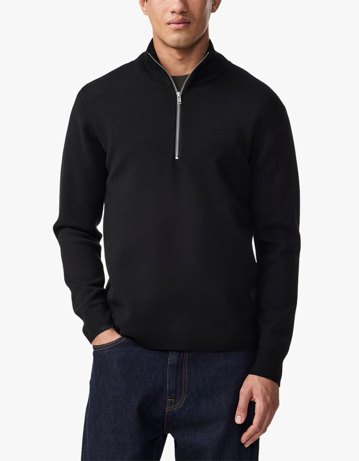 Harald Half Zip Sweater 6530 - Black 999