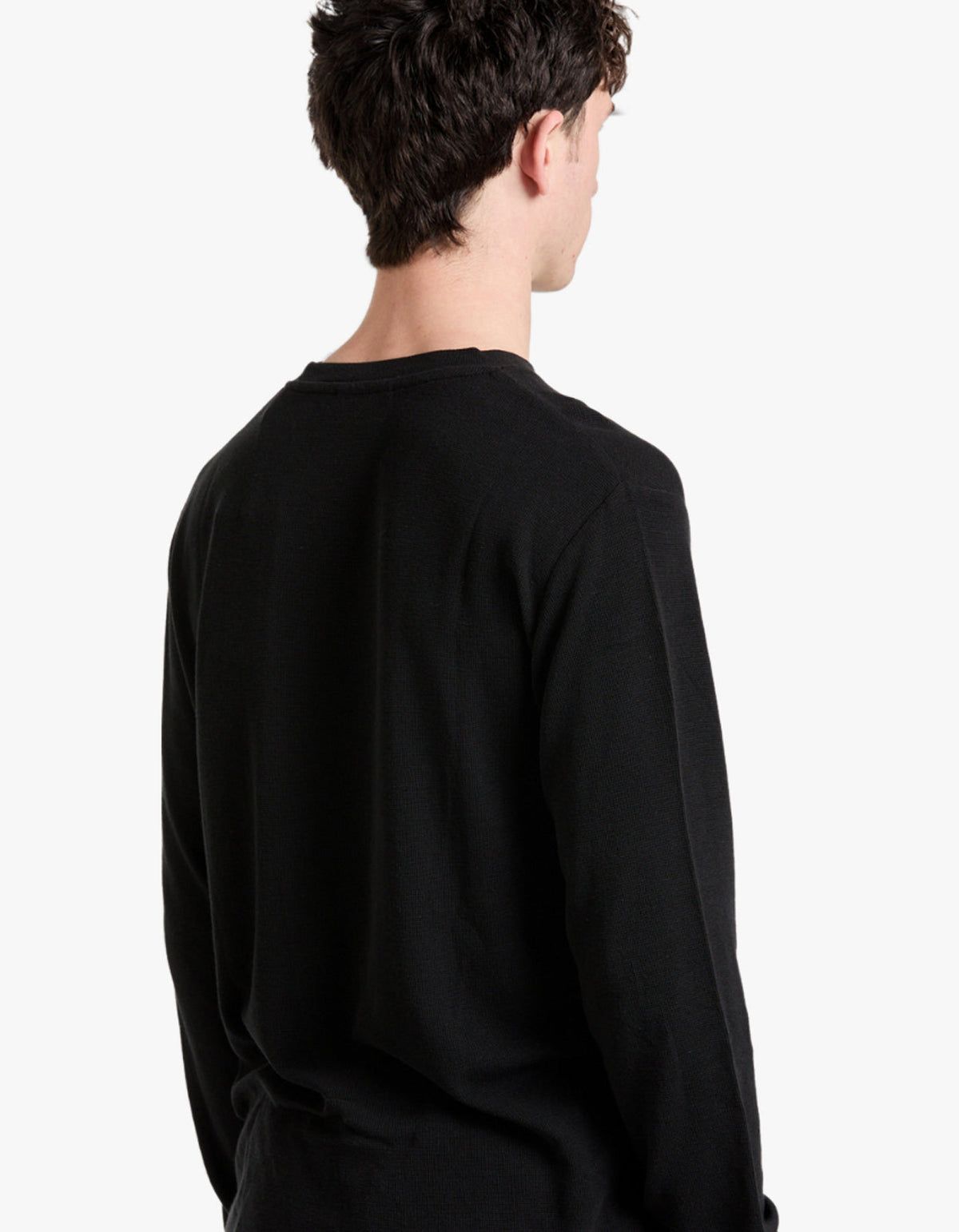 Clive L/S Waffle 3323 - 999 Black