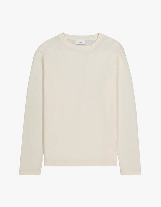Clive L/S Waffle 3323 - Egg White 003
