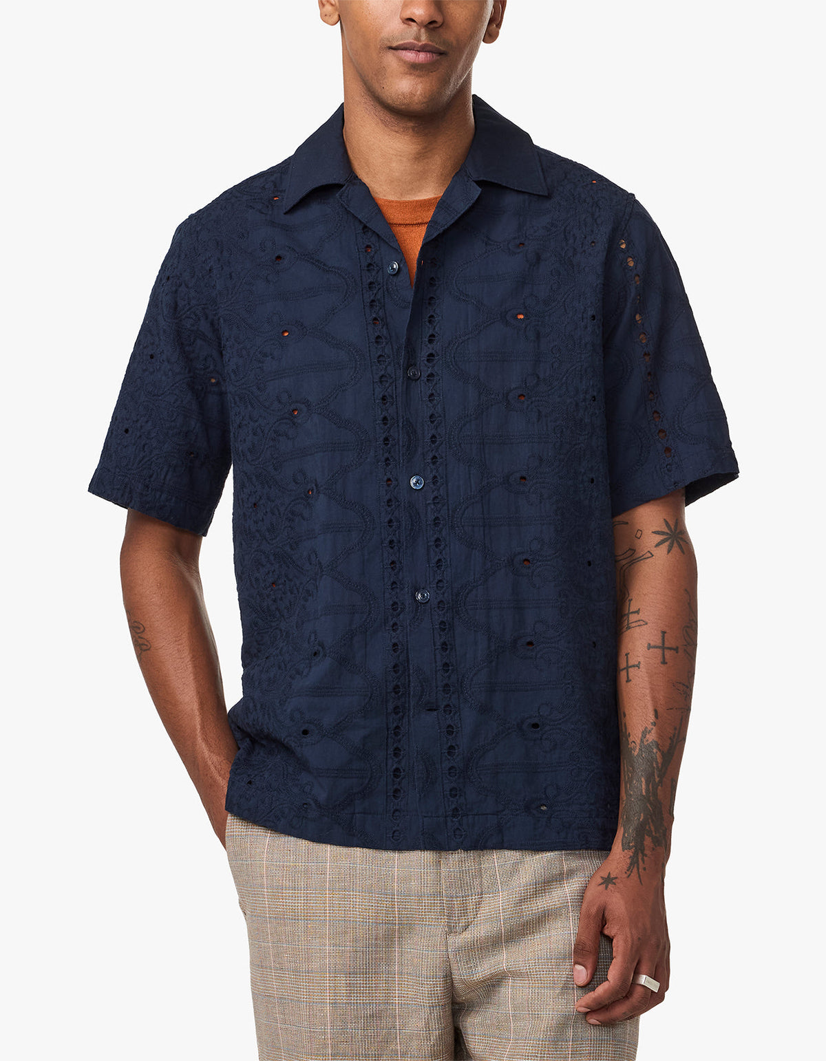 Julio S/S Shirt 5392 - Navy Blue 200