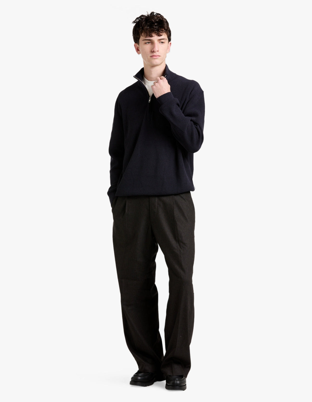 Danny Half Zip Sweater 6429 - Navy Blue 200