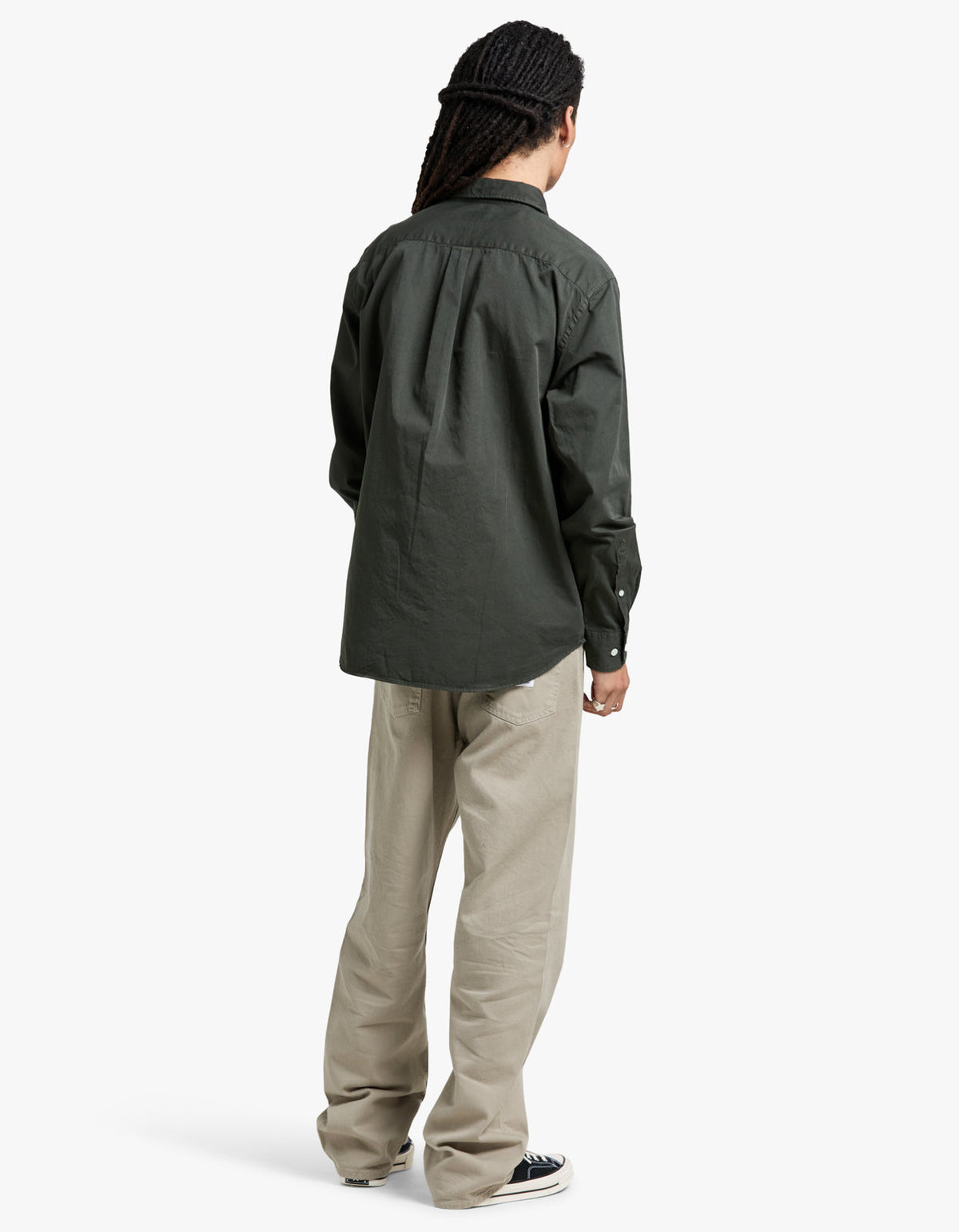Algot Twill Shirt - Black Olive