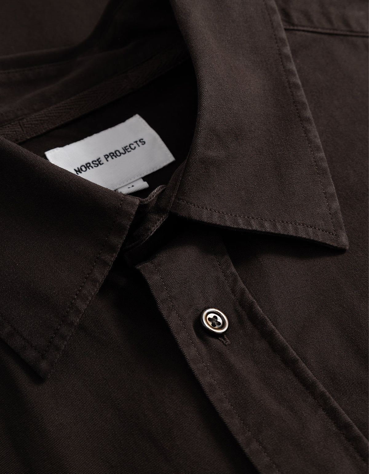 Kongshoved Cotton Twill GMD Relaxed Shirt - Delicioso Brown