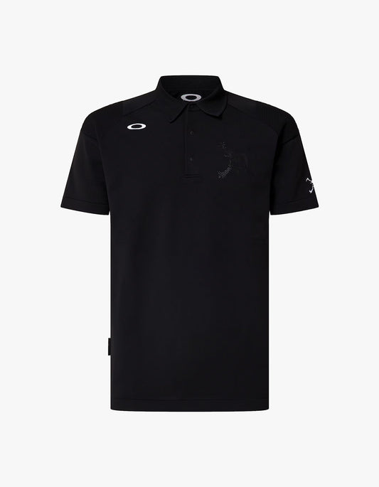 Skull Limber Sweater Polo Shirt - Pitch Black