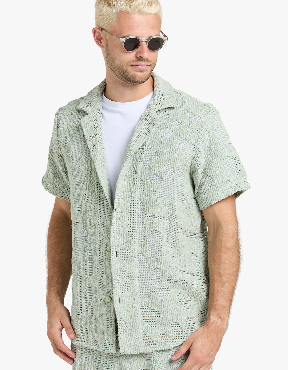 Cuba Crochet Shirt - Galbanum