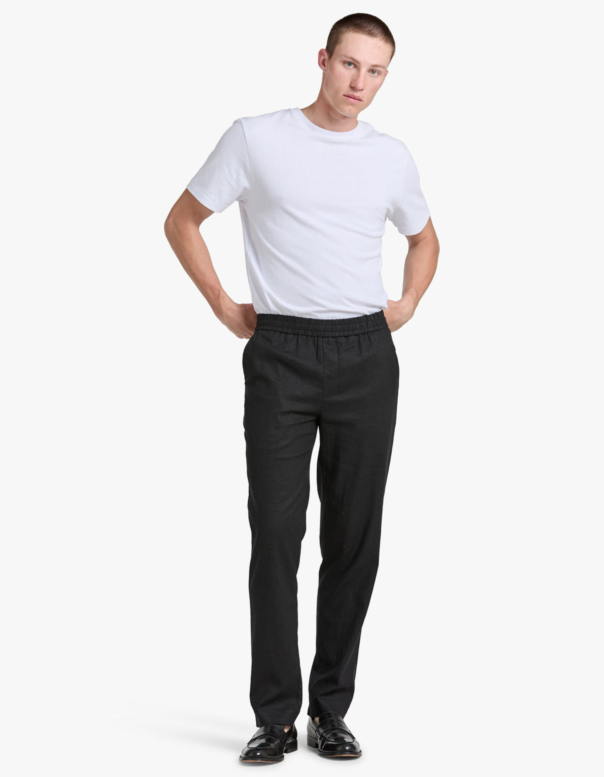 Davis Linen Pant - Black