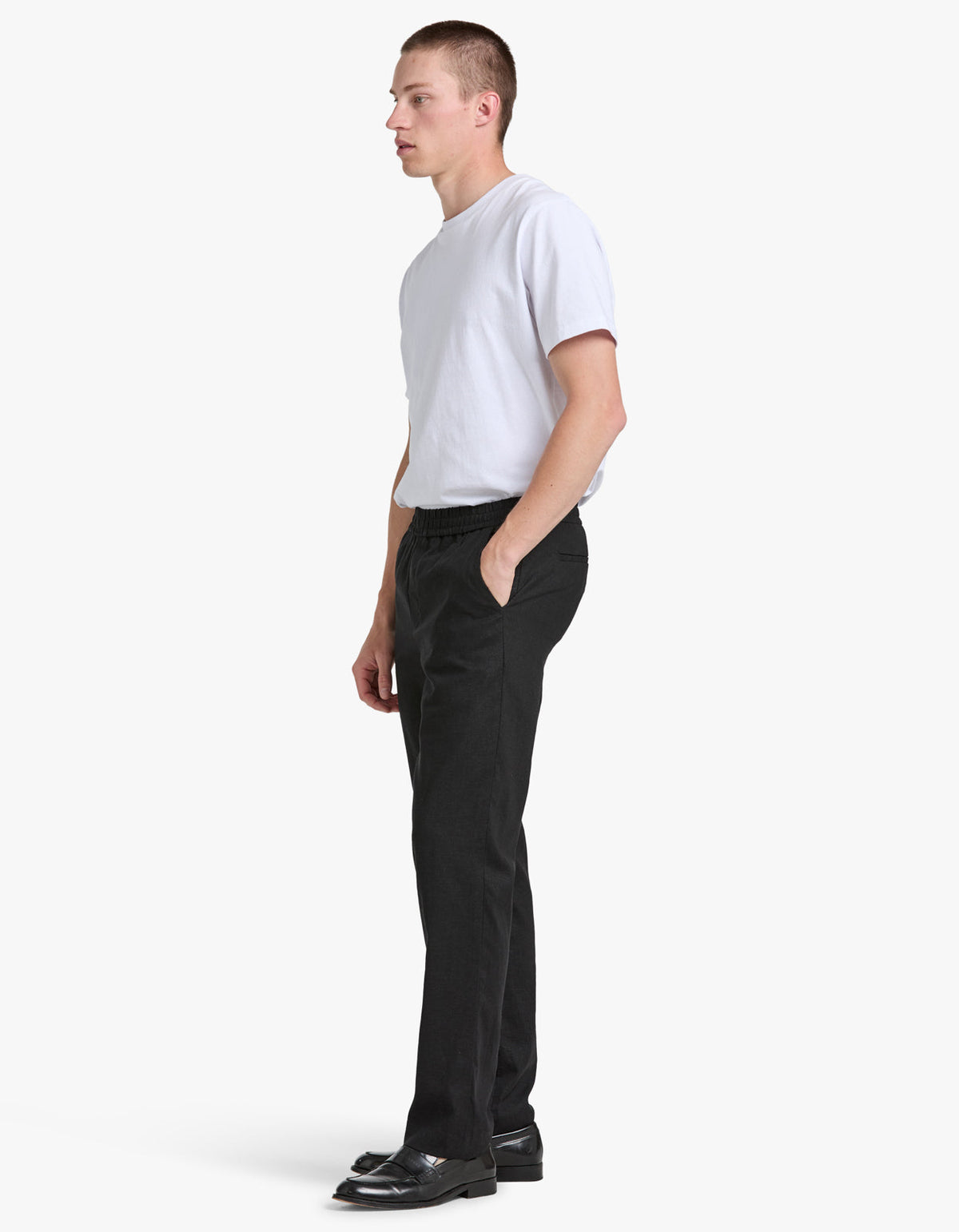 Davis Linen Pant - Black