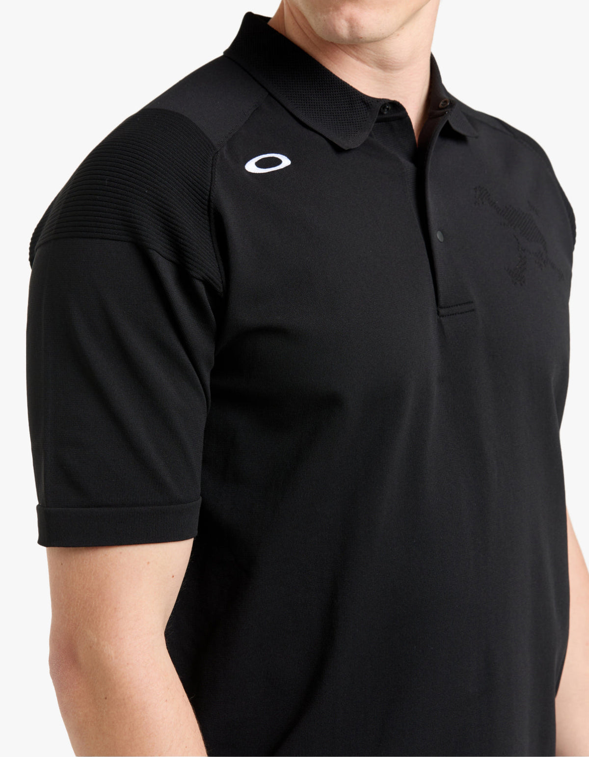Skull Limber Sweater Polo Shirt - Pitch Black