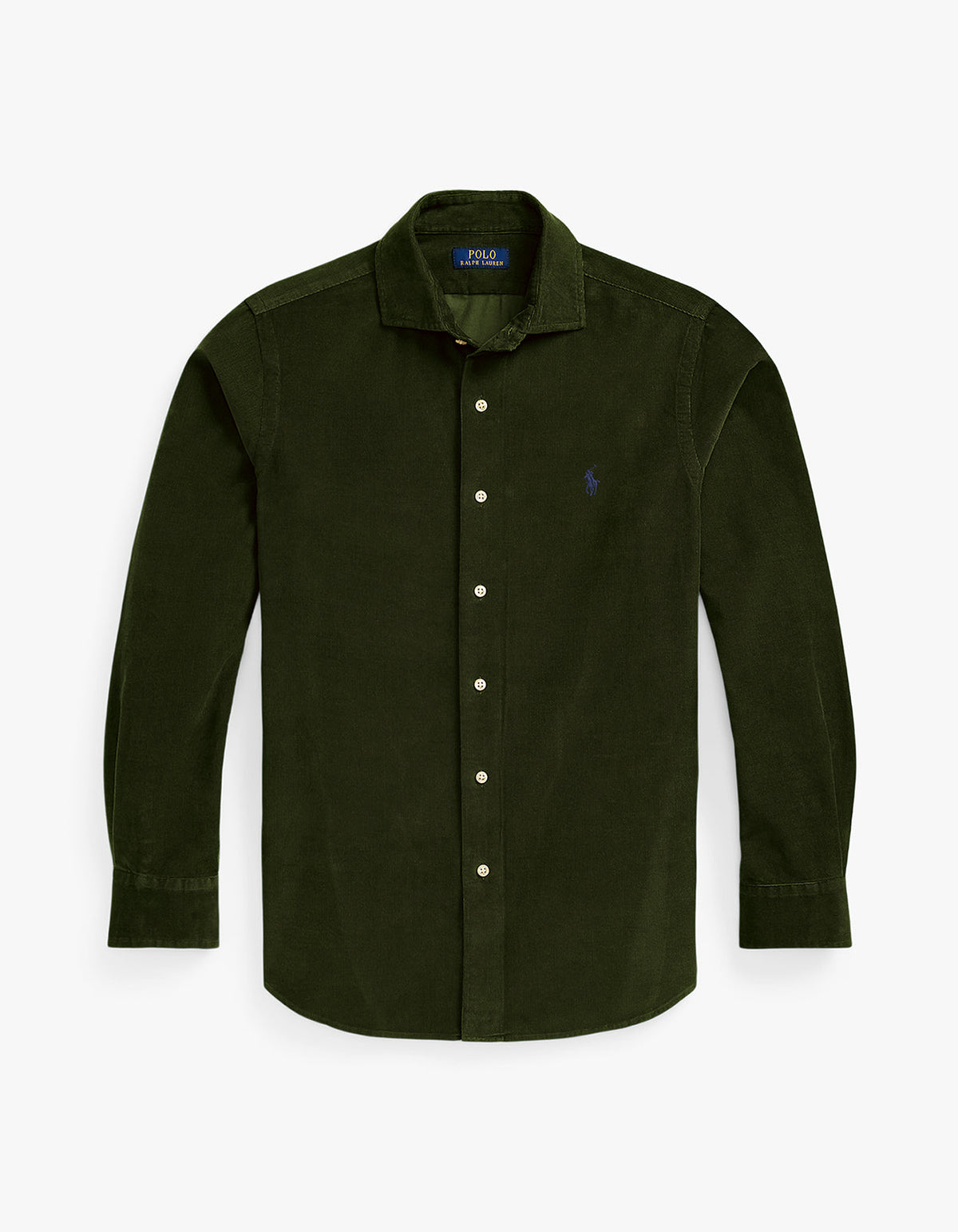 Custom Fit Corduroy Shirt - Estate Olive