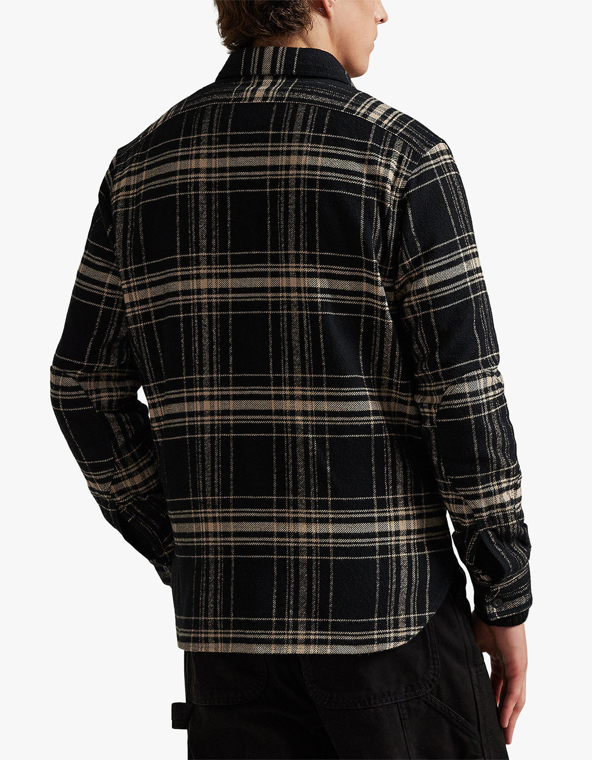 Classic Fit Plaid Flannel Workshirt - 7000 Black Cream