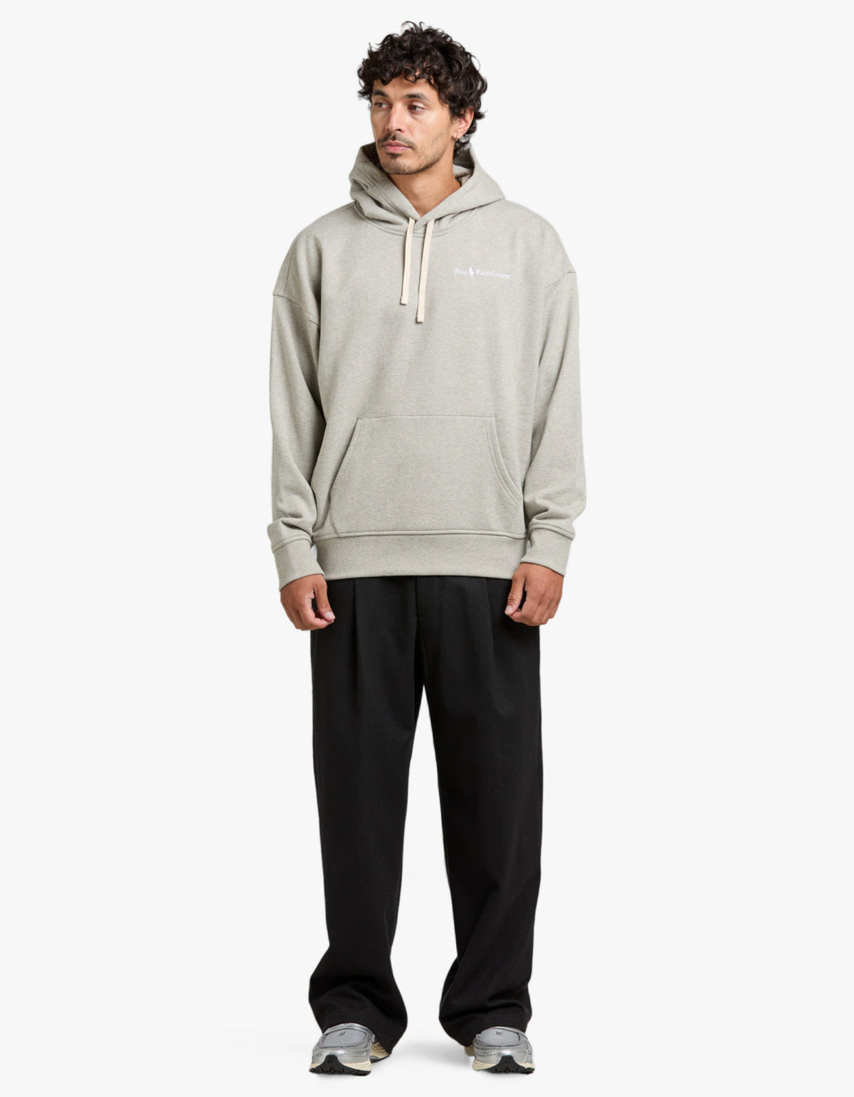 Relaxed Fit Logo Fleece Hoodie - Dark Sport Heather