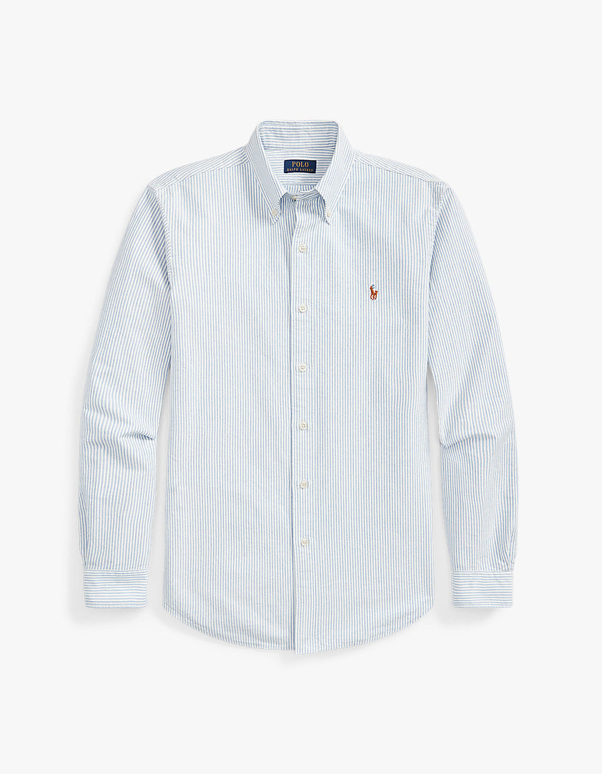 Custom Fit Oxford Shirt - Blue/White Stripe