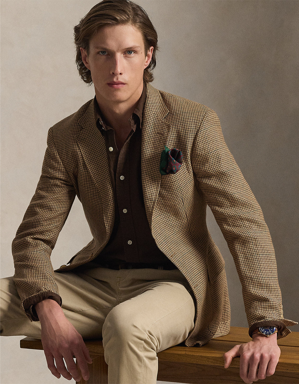 Custom Fit Garment Dyed Oxford Shirt - Nutmeg Brown