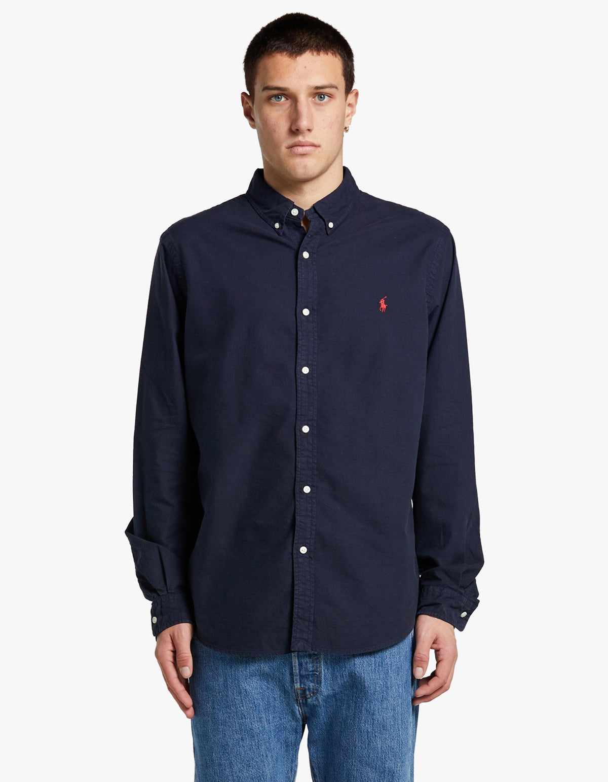 Custom Fit Oxford Shirt - RL Navy