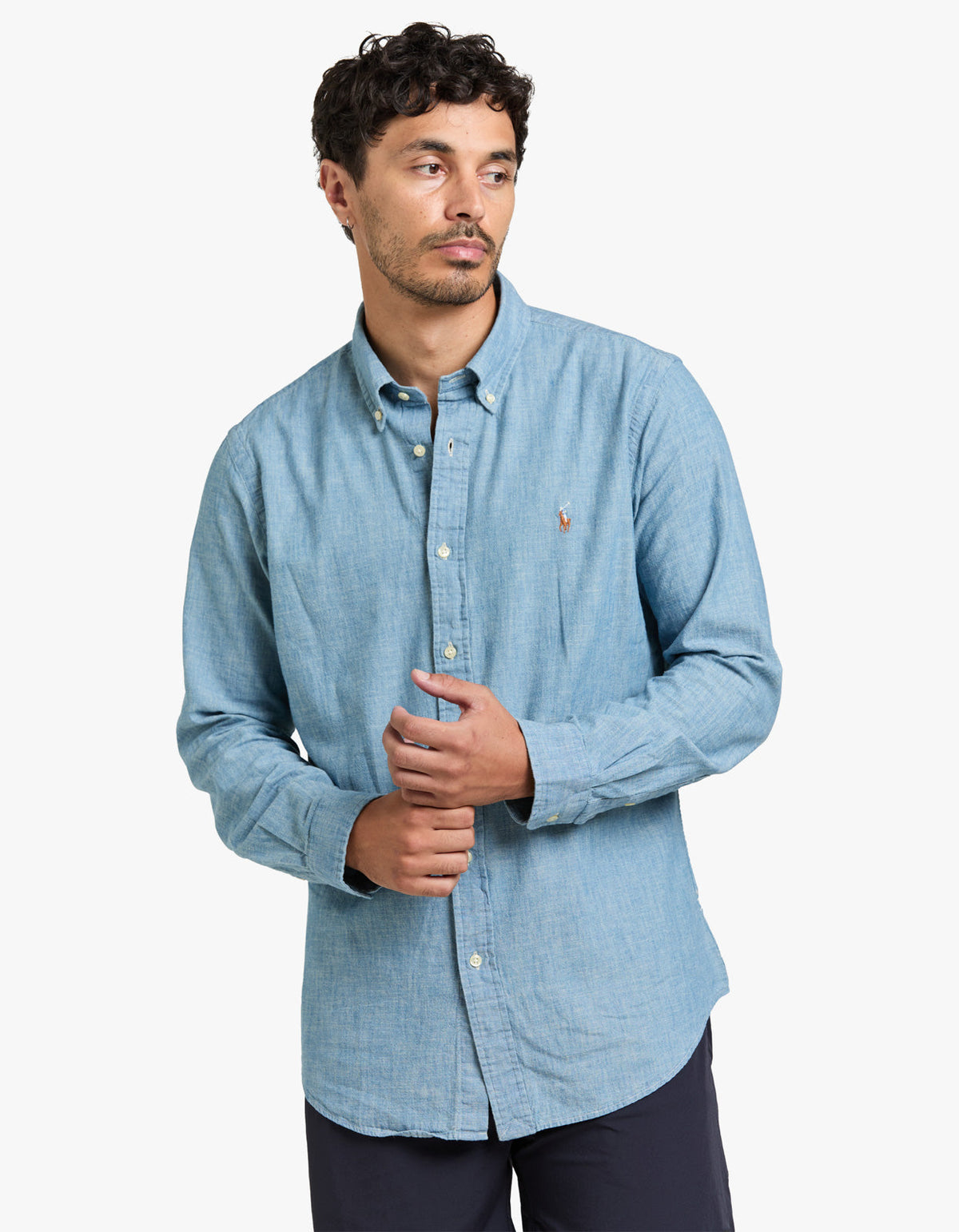 Custom Fit Chambray Shirt - Chambray
