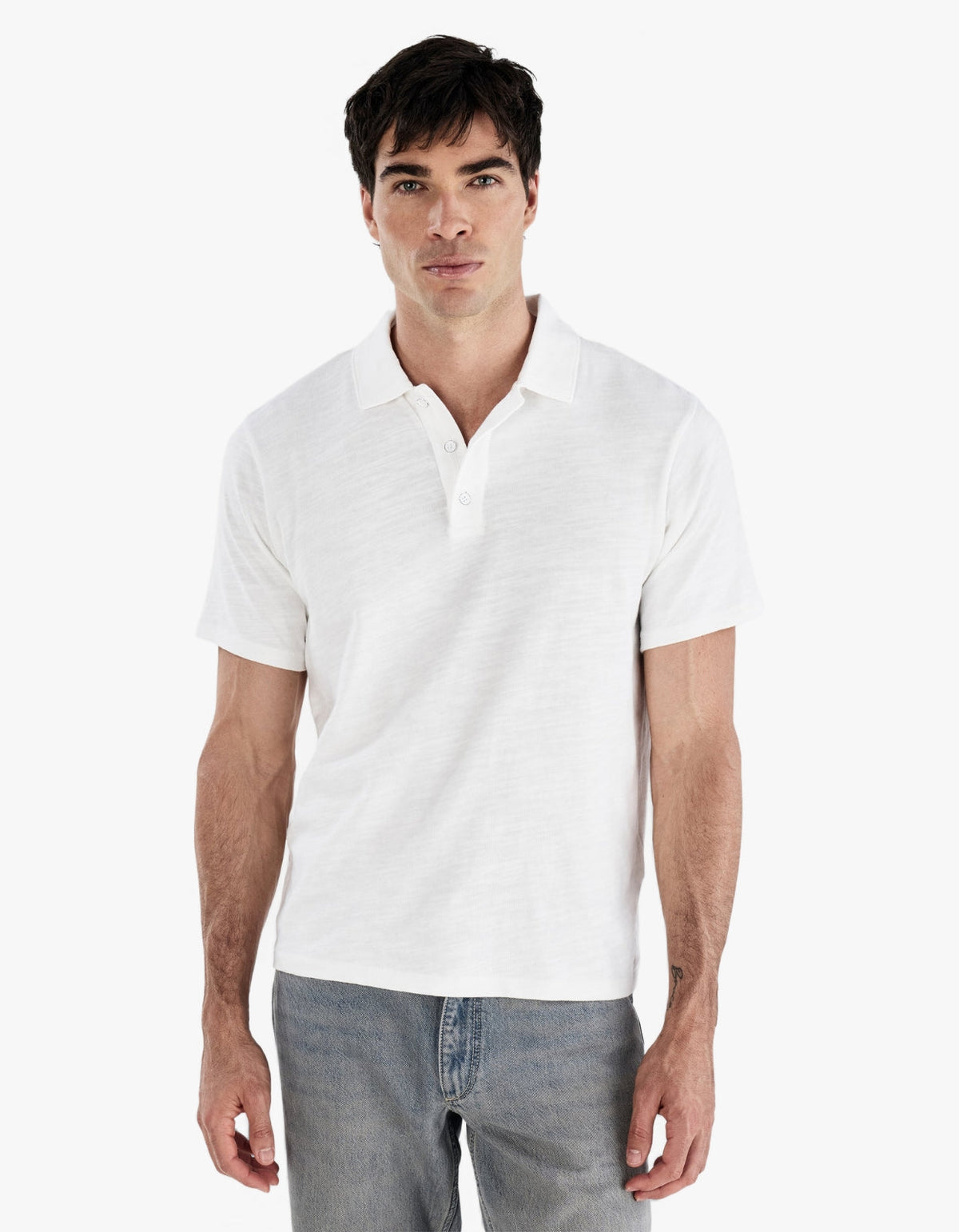 Classic Flame Polo - White