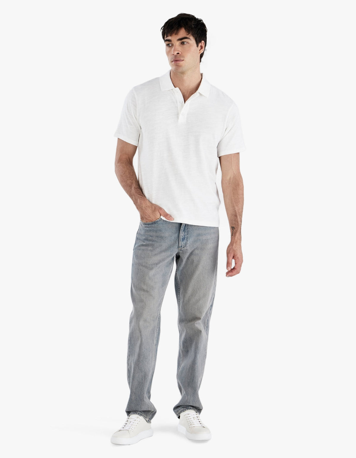 Classic Flame Polo - White