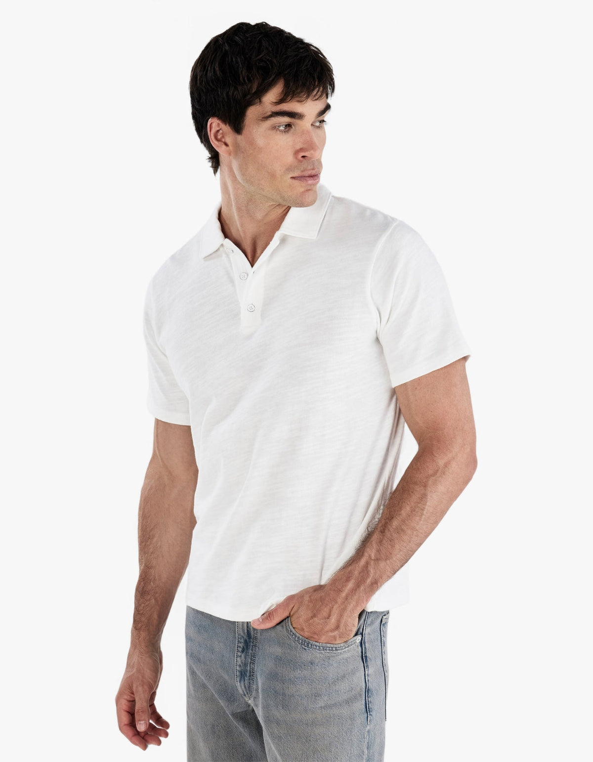 Classic Flame Polo - White