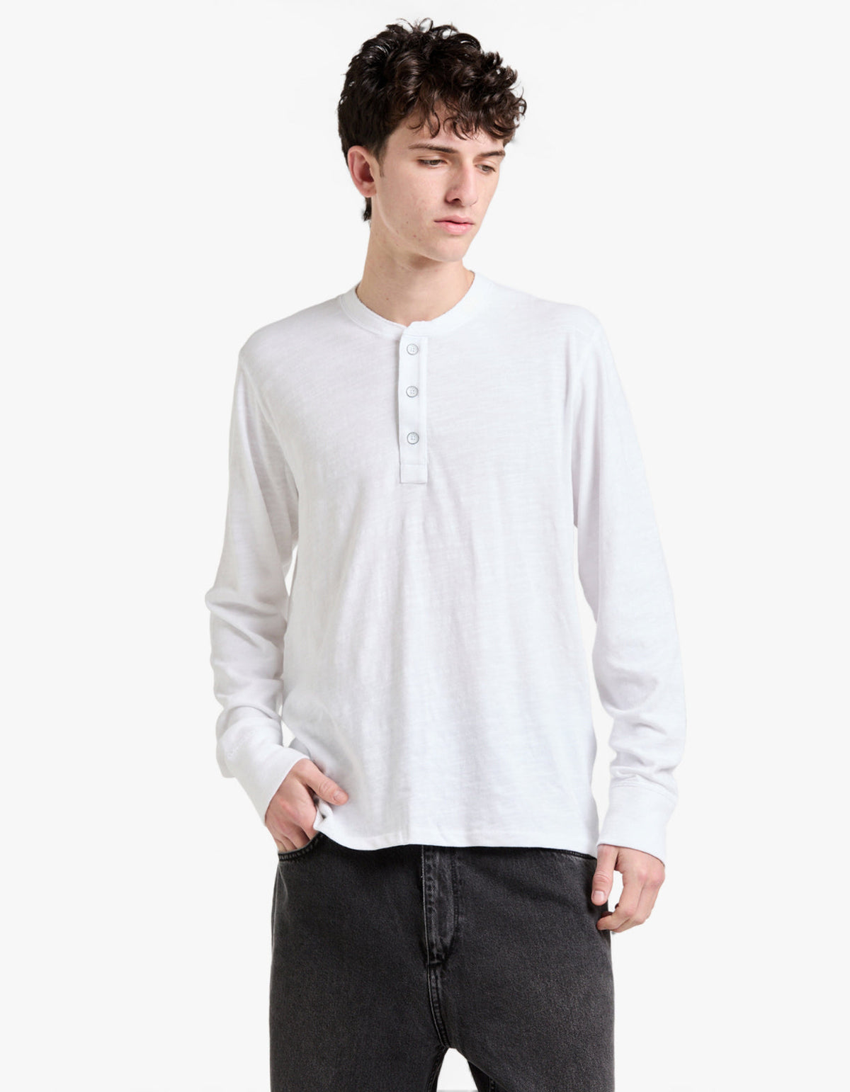 Classic Henley - White