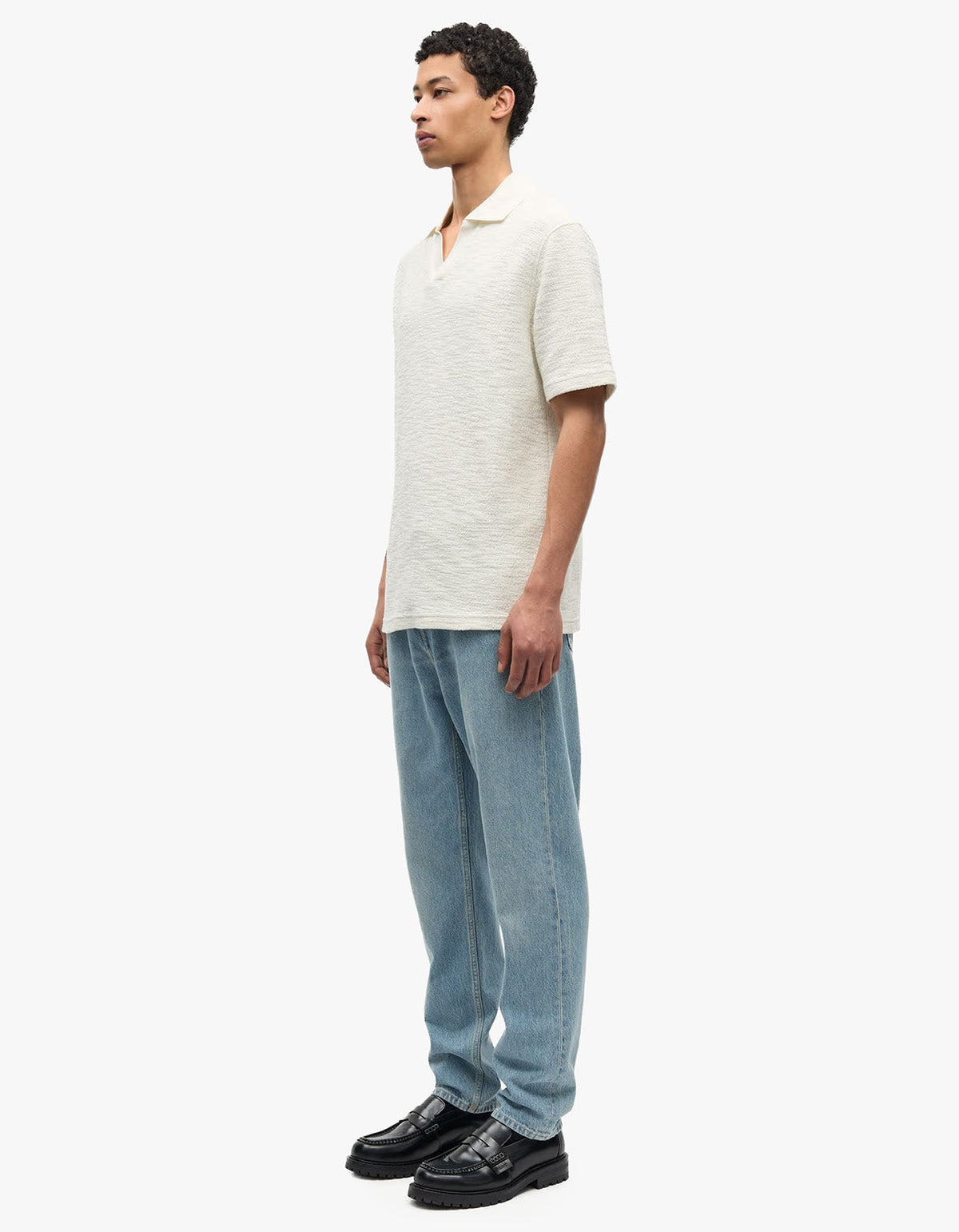 Samac V Neck Polo 15974 - Clear Cream