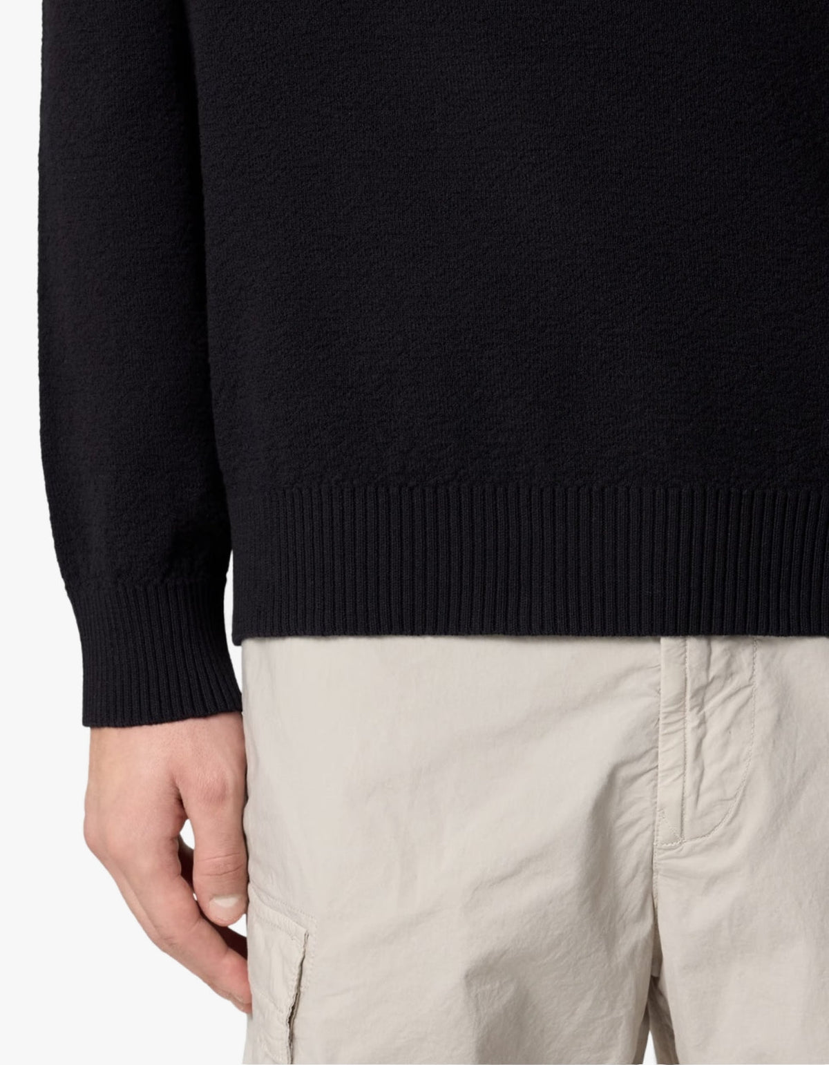 5100020 Crew Neck Knit Sweater - Navy Blue