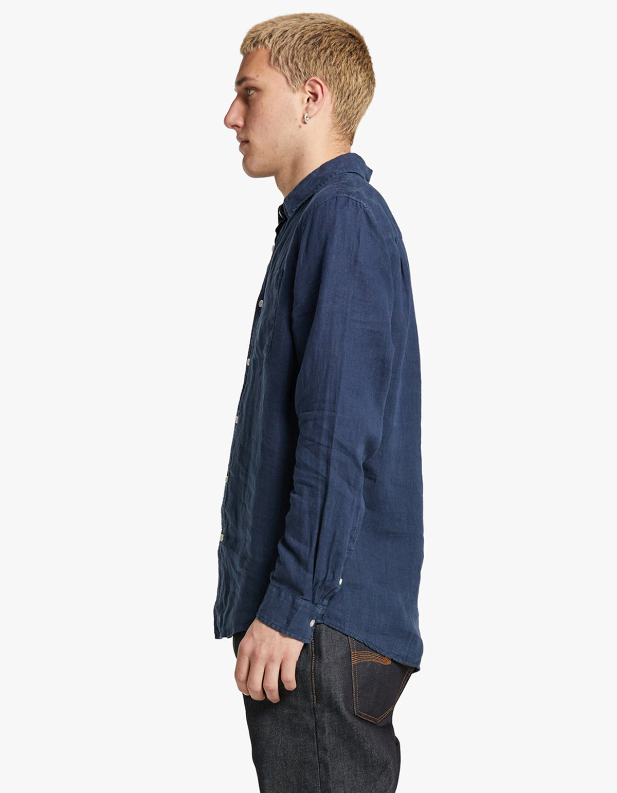 Hampton Linen Shirt - Navy