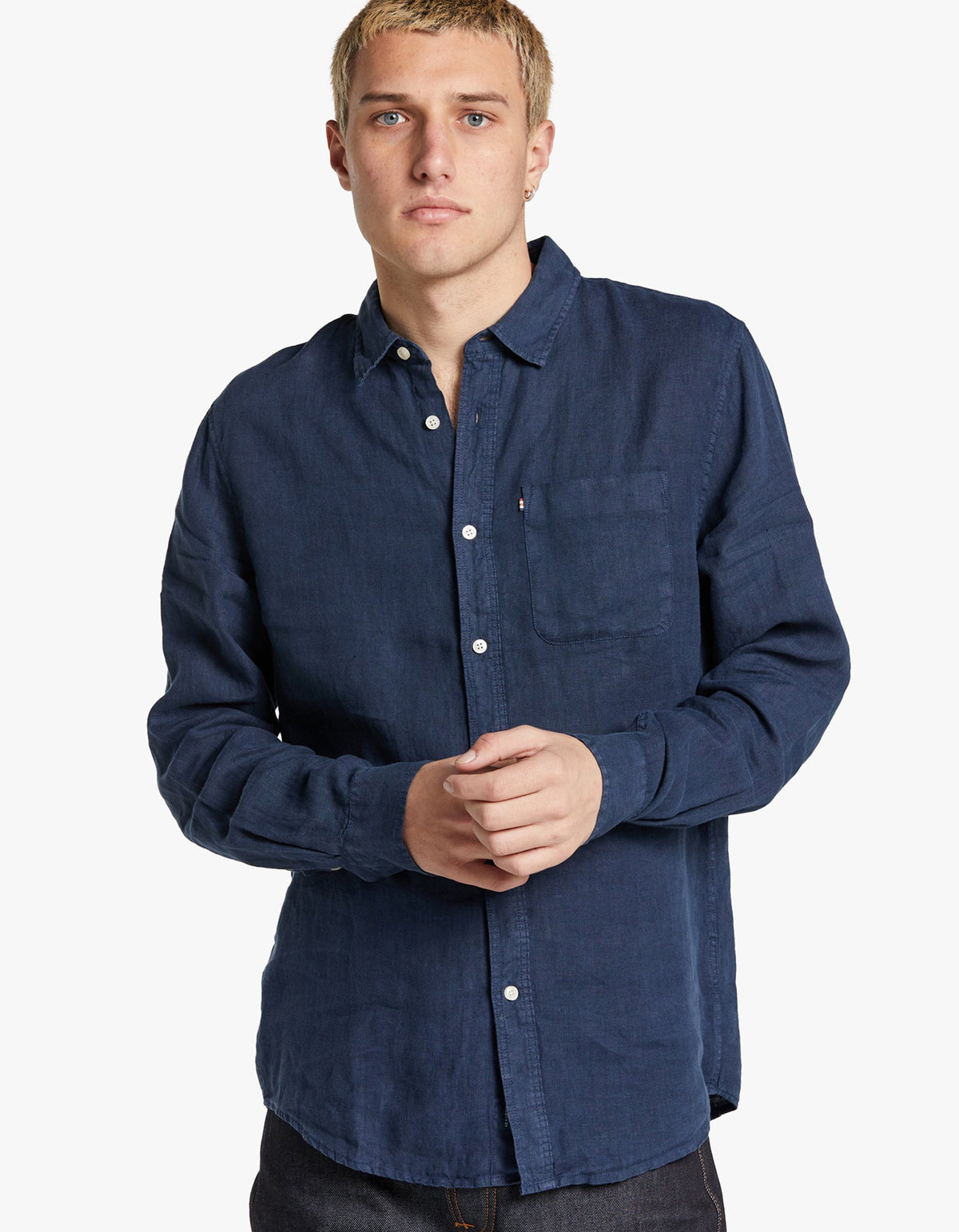 Hampton Linen Shirt - Navy