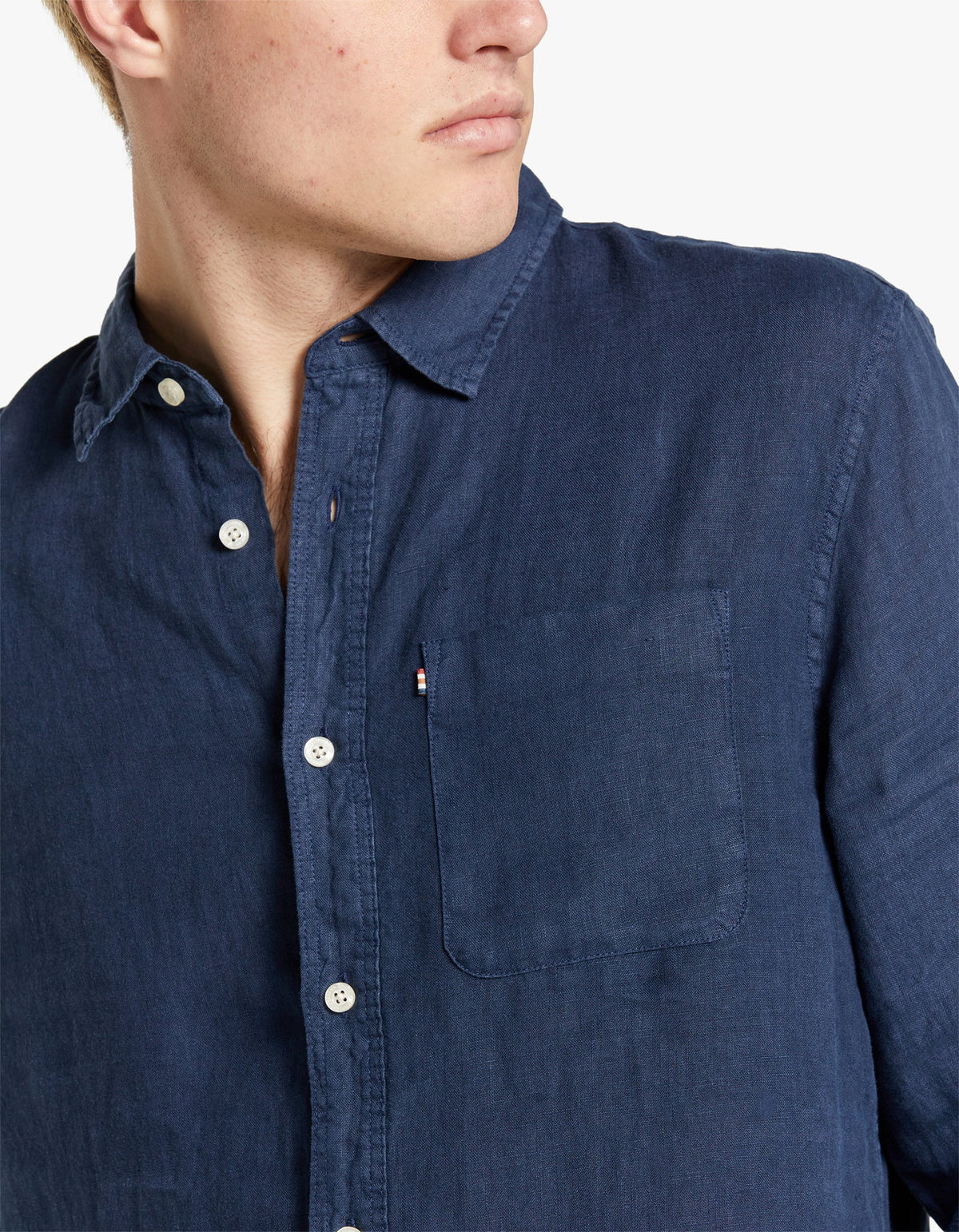 Hampton Linen Shirt - Navy
