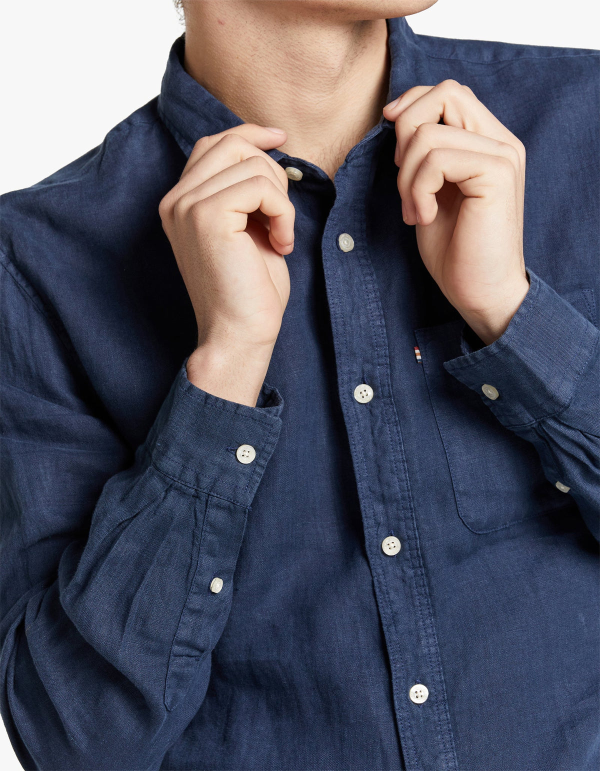 Hampton Linen Shirt - Navy
