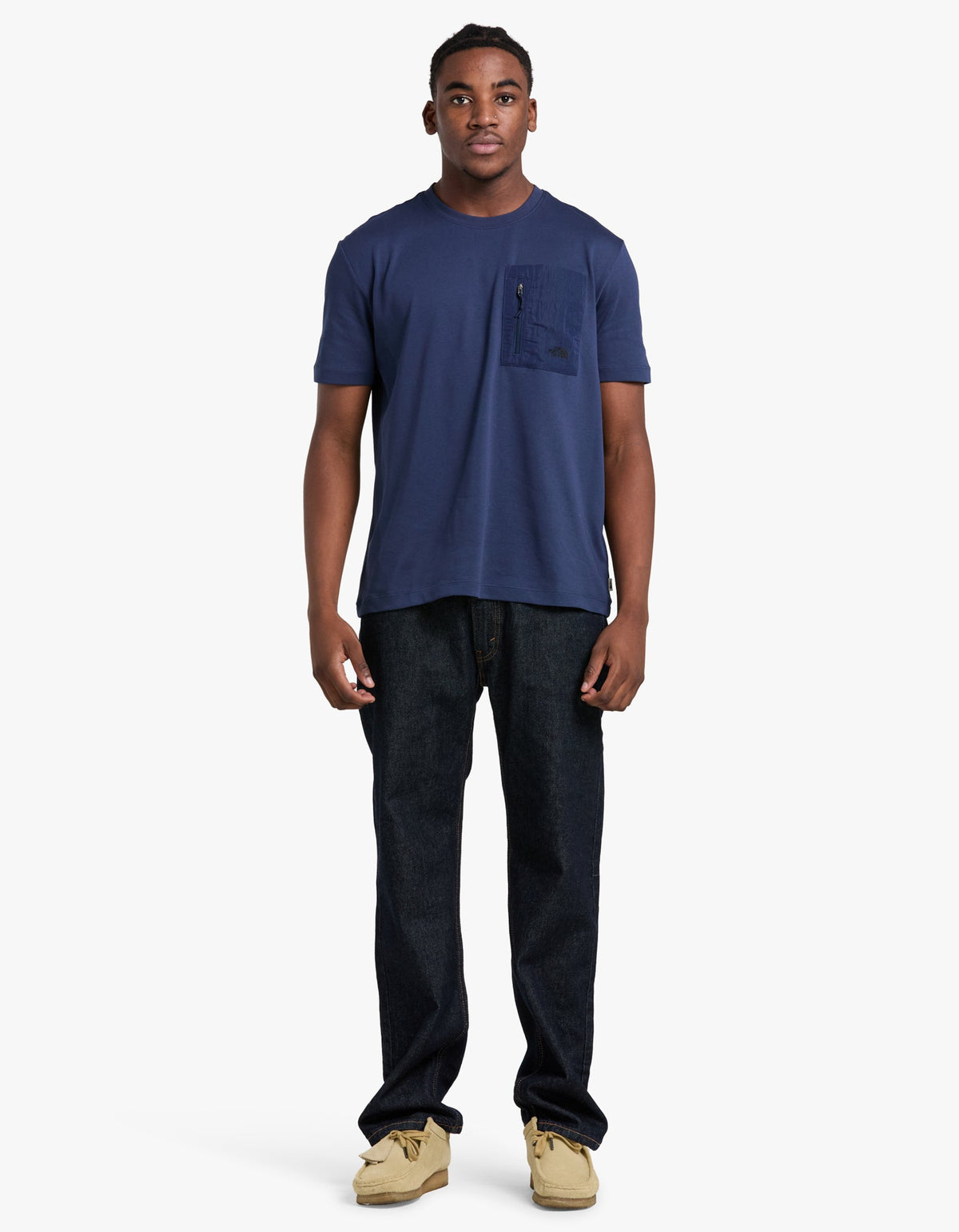 Mens S/S Hybrid Pocket Tee AP - Summit Navy