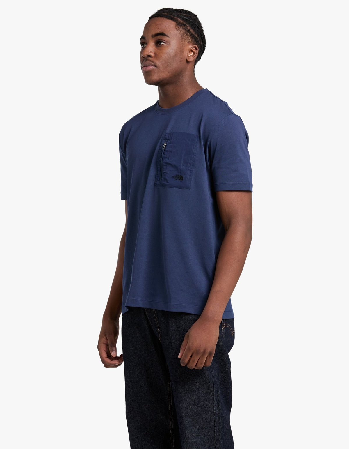 Mens S/S Hybrid Pocket Tee AP - Summit Navy