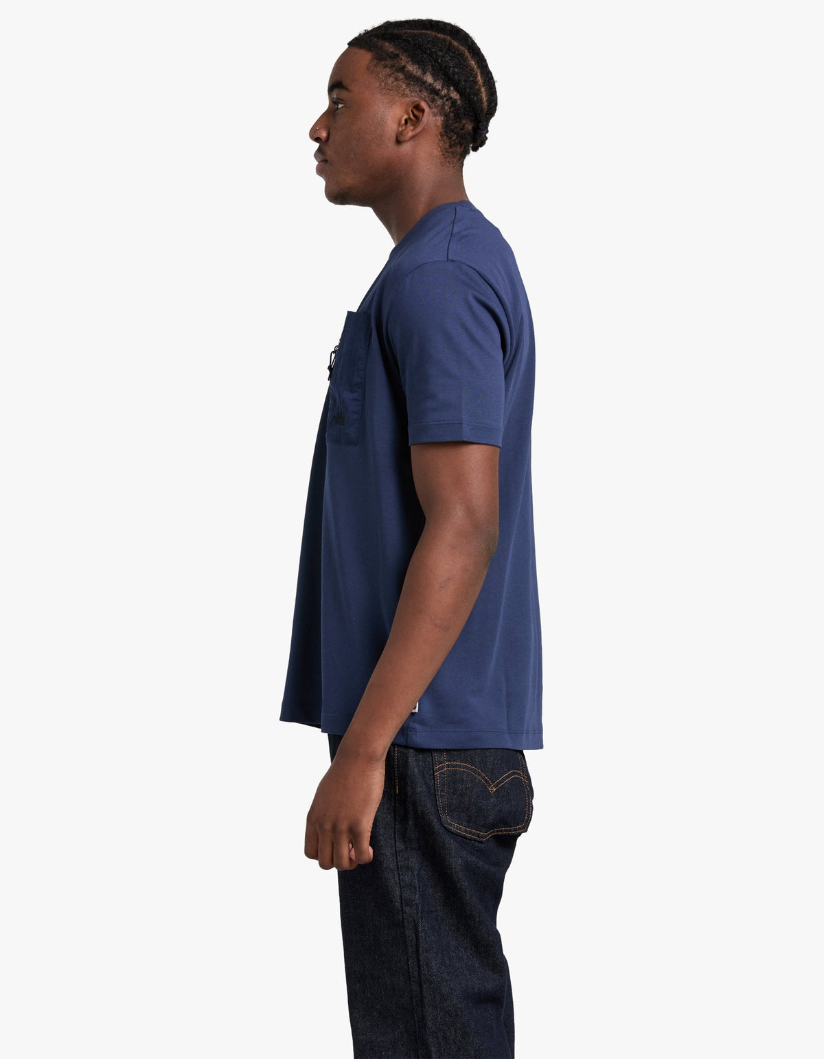 Mens S/S Hybrid Pocket Tee AP - Summit Navy