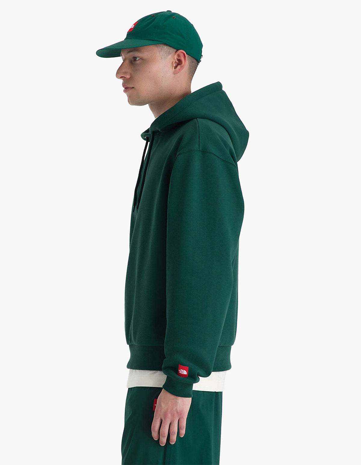 TNF Red Box Hoodie - Hunter Green